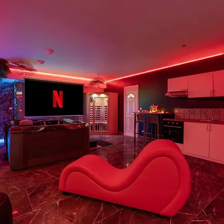 Apartament L'horizon - Romantique Avec Jacuzzi, Sauna, Piscine & Video Projecteur *