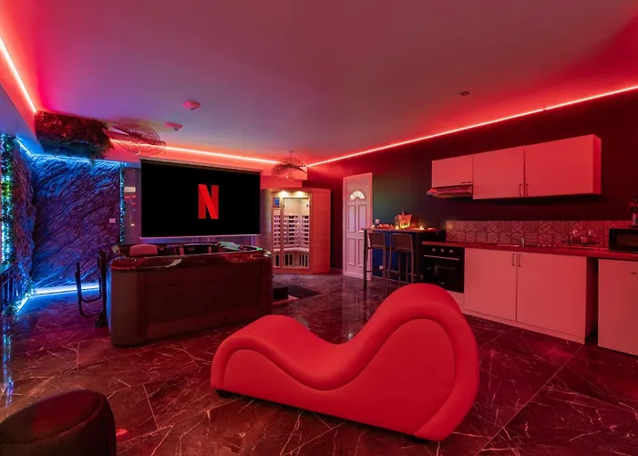 アパート L'horizon - Romantique Avec Jacuzzi, Sauna, Piscine & Video Projecteur *